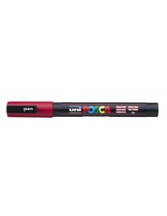 Posca PC-3M Marcador de Pintura - Ponta Cônica 0.9-1.3mm - Tinta à Base de Água - Resistente à Luz - Cor Vermelho Escuro 2