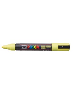 Posca PC-5M Marcador de Pintura - Ponta de Poliéster 1.8-2.5mm - Tinta à Base de Água - Resistente à Luz - Cor Amarelo Sol