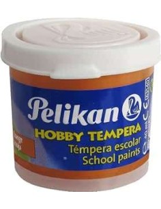 Pelikan Têmpera Escolar Frasco 40ml - Fácil de Lavar - Ideal para Atividades Escolares - Cor Laranja