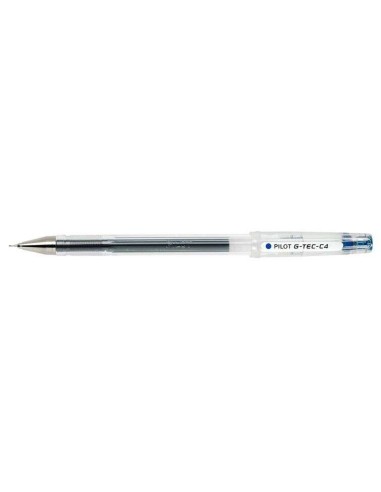 Pilot Caneta Gel G-Tec C4 - Extra Fina - Recarregável - Ponta de Bola 0,4mm - Traço 0,2mm - Cor Azul