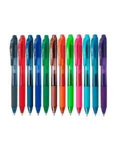 Pentel EnerGel X Expositor de 72 Canetas Esferográficas Retráteis Tinta Gel - Ponta 0.7mm - Traço 0.35mm - Recarregável - Grip  2