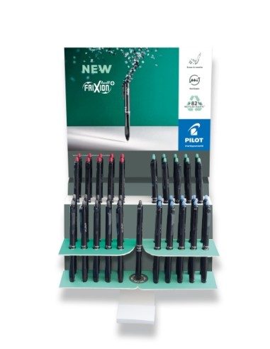 Pilot Frixion Ball Plus Expositor de 40 Canetas Apagáveis - Ponta de 0.7mm e Traço de 0.35mm - Recarregáveis - 80% de Plástico 