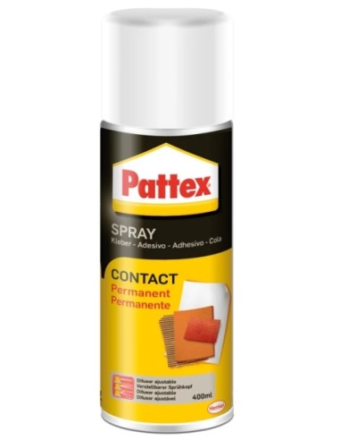 Pattex Contact Spray Cola de Contato em Spray 400 ml - Cola com Máxima Resistência - Para uma Ampla Variedade de Materiais - Id