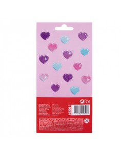Apli Bolsa de Adesivos de Corações - Tornassol - Relevo - Efeito Metalizado - Adesivo Permanente - Ideal para Scrapbooking e De 2