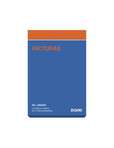 Dohe Talonários Pré-impressos a Duas Tintas em Papel Autocopiativo - 100 Folhas - Quarto Natural - Duplicado