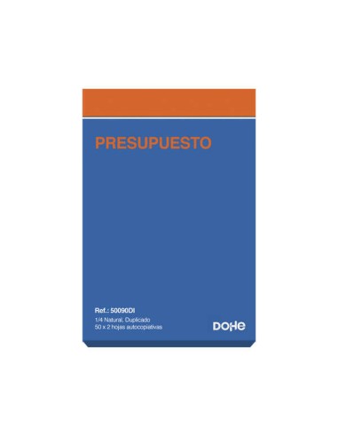 Dohe Talonários Pré-impressos a Duas Tintas em Papel Autocopiativo - 100 Folhas - Quarto Natural - Duplicado