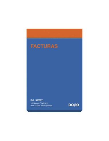 Dohe Talonários Pré-impressos a Duas Tintas em Papel Autocopiativo - 150 Folhas - Quarto Natural - Triplicado