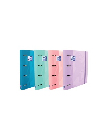 Oxford Touch A4+ Europeanbinder - Capa Dura Resistente - Lombada de 45mm - Argolas 4Dx35mm - Inclui Refil 1 Linha - Cores Sorti