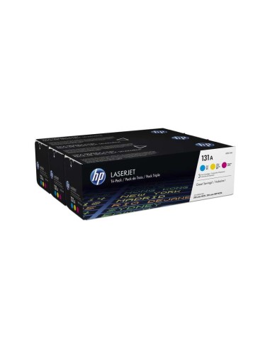 HP CF211A/CF212A/CF213A Pacote de 3 Cartuchos de Toner Originais - 131A