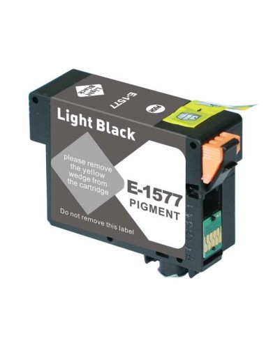 Epson T1577 Preto Light Cartucho de Tinta Pigmentada Genérico - Substitui C13T15774010