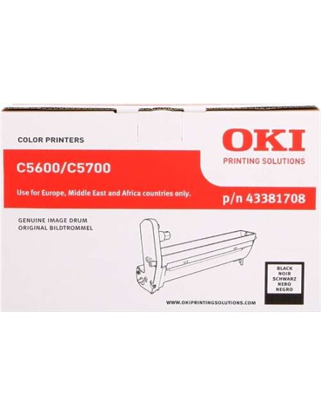 OKI C5600/C5700 Tambor de Imagem Preto Original - 43381708 (Drum)