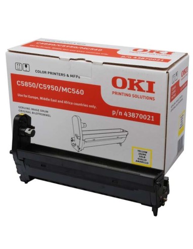 OKI C5850/C5950/MC560 Tambor de Imagem Amarelo Original - 43870021 (Drum)