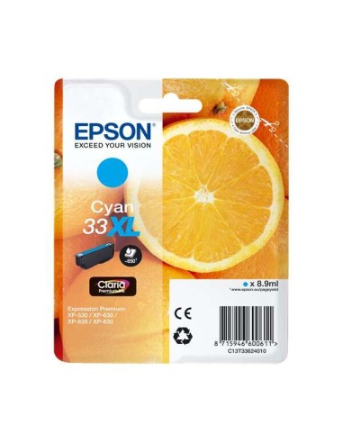 Epson T3362 (33XL) Ciano Cartucho de Tinta Original - C13T33624012