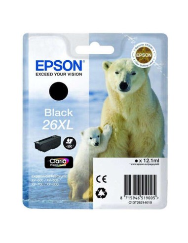 Epson T2621 (26XL) Preto Cartucho de Tinta Original - C13T26214012