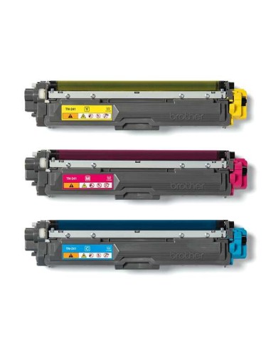 Brother TN241 Pack de 3 Cartuchos de Toner Originais - Ciano, Magenta, Amarelo - TN241CMY