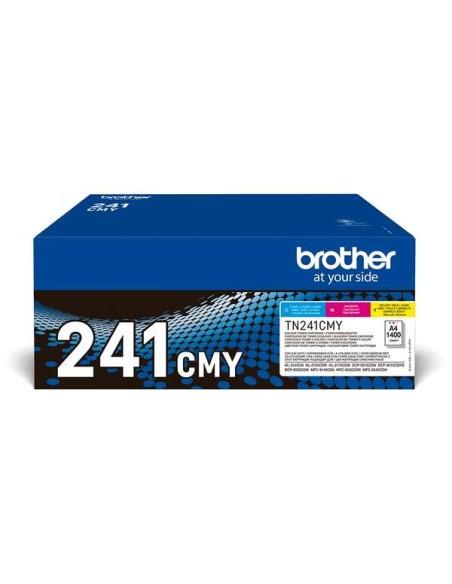 Brother TN241 Pack de 3 Cartuchos de Toner Originais - Ciano, Magenta, Amarelo - TN241CMY