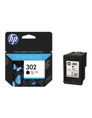 HP 302 Preto Cartucho de Tinta Original - F6U66AE