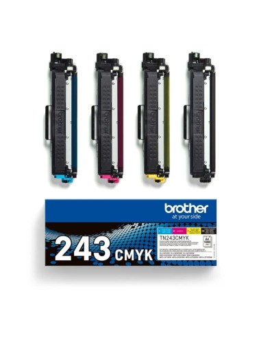 Brother TN243 Pacote de 4 Cartuchos de Toner Originais - TN243CMYK
