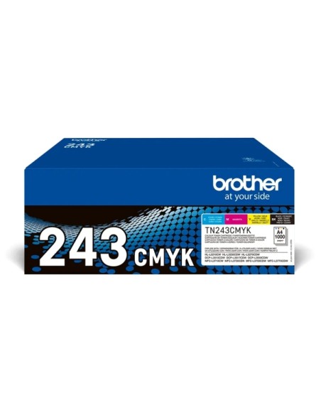 Brother TN243 Pacote de 4 Cartuchos de Toner Originais - TN243CMYK