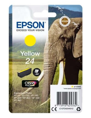 Epson T2424 (24) Amarelo Cartucho de Tinta Original - C13T24244012