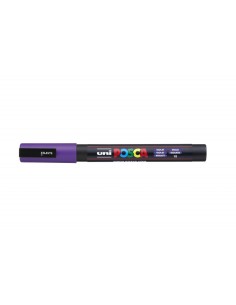 Posca PC-3M Marcador de Pintura - Ponta Cônica de 0,9-1,3mm - Tinta à Base de Água - Resistente à Luz - Cor Violeta 2