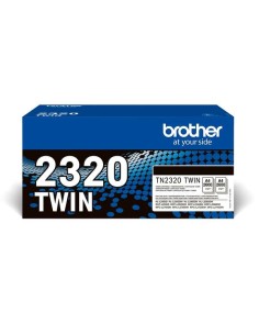 Brother TN2320 Preto Pack de 2 Cartuchos de Toner Originais - TN2320TWIN 2
