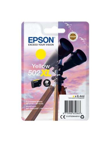 Epson 502XL Amarelo Cartucho de Tinta Original - C13T02W44010