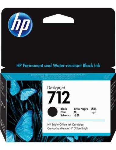 HP 712 Preto Cartucho de Tinta Original - 3ED70A