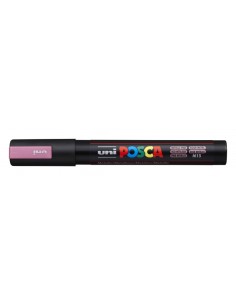 Posca PC-5M Marcador de Pintura - Ponta de Poliéster 1.8-2.5mm - Tinta à Base de Água - Resistente à Luz - Cor Rosa Metálico 2