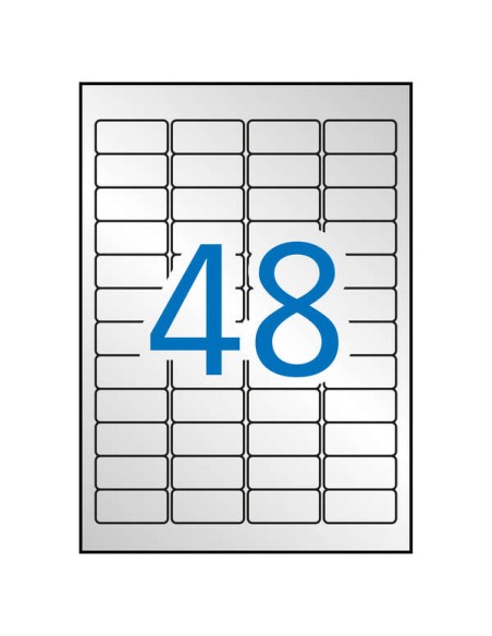 Apli Etiquetas Metalizadas Prata 45,7 x 21,2mm 20 Folhas