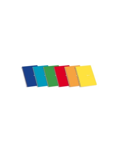 Enri 4º Capa Dura Caderno Espiral 4x4 com Margem - 80 Folhas - Capa Dura Resistente - Quadriculado 4x4 com Margem - Espiral de 