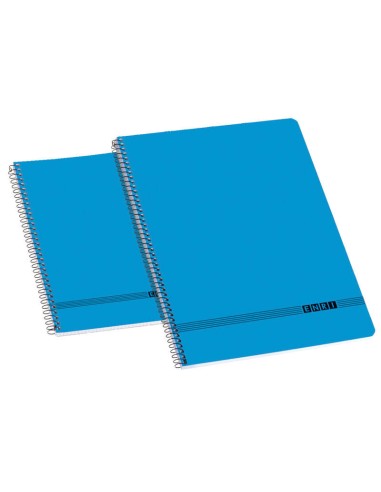 Enri Escritório 4º Capa Mole Caderno Espiral - Tamanho 4º - Quadriculado 4x4 - Cor Azul