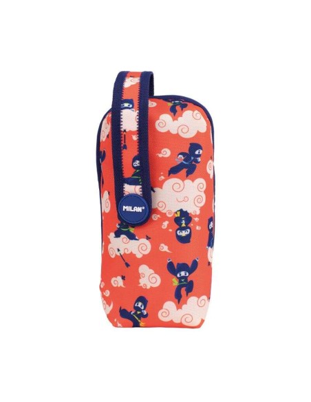 Milan Ninjutsu Pack de 4 Estojos portatudo com Conteúdo de Série - Conteúdo: Borracha, 2 Apontadores, 1 Lápis de Grafite HB, 3 