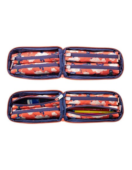 Milan Ninjutsu Pack de 4 Estojos portatudo com Conteúdo de Série - Conteúdo: Borracha, 2 Apontadores, 1 Lápis de Grafite HB, 3 