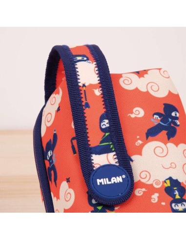 Milan Ninjutsu Pack de 4 Estojos portatudo com Conteúdo de Série - Conteúdo: Borracha, 2 Apontadores, 1 Lápis de Grafite HB, 3 