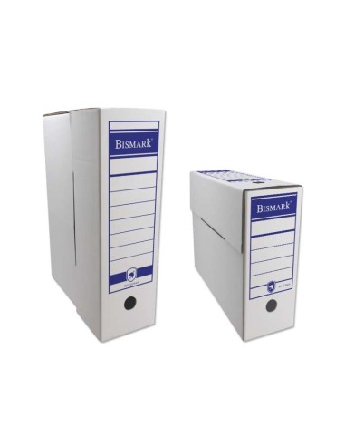 Bismark Arquivo Definitivo Folio - Cartão Ondulado - Papel Branco com Zonas Pré-Impressas - Duplo Olhal - Desdobrado para Melho
