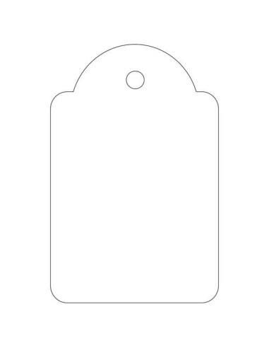 Apli Pacote de 500 Etiquetas Pendentes 28x43mm - Furo Pré-perfurado - Com Fio de Poliéster Branco - Cor Branca