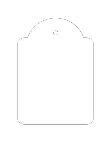 Apli Pacote de 400 Etiquetas Pendentes 50x70mm - Com Fio de Poliéster Branco Ajustável - Cor Branca