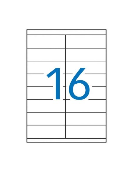 Apli Etiquetas Permanentes Brancas 105 x 35 mm - 100 Folhas