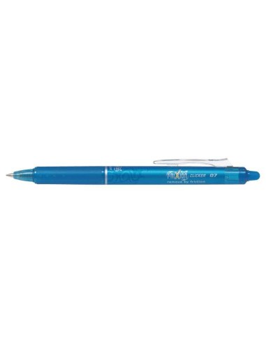 Pilot Frixion Clicker Caneta Gel Apagável Retrátil - Ponta de Esfera 0.7mm - Traço 0.4mm - Grip Ergonômico - Cor Azul Claro