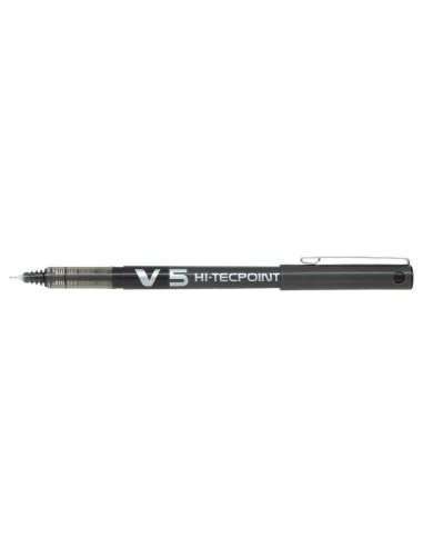Pilot Caneta de tinta líquida V5 HI-Tecpoint Rollerball - Ponta fina de agulha 0.5mm - Traço 0.3mm - Cor Preto