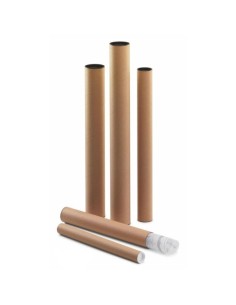 Faibo Tubo Porta-Planos de Cartão com Tampas de Plástico 640X60mm
