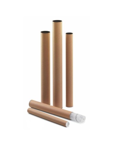 Faibo Tubo Porta-Planos de Cartão com Tampas de Plástico 460X40mm