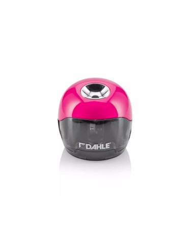Dahle 250 Afiadeira Elétrica - Para Lápis de Ø 8mm - Grande Depósito Transparente - Alimentação com Pilhas AA - Cor Rosa