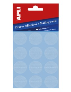 Apli Pack de Fechos Adesivos Transparentes Ø 25mm - Microperfurados - Adesivo Permanente