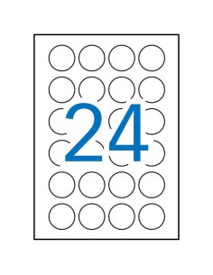 Apli Etiquetas Brancas Permanentes Ø 40,0mm 25 Folhas