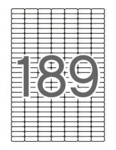 Apli Pack de 4.725 Etiquetas 25.4x10.0mm - 25 Folhas x 189 Etiquetas - Adesivo Removível - Cantos Arredondados - Cor Branca