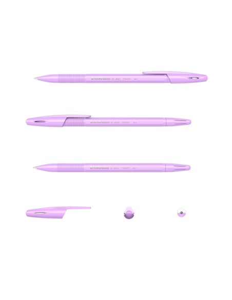 Erichkrause R-301 Pastel Esferográfica Ponta de Bola 0.7mm - Traço 0.35mm - Corpo Hexagonal Opaco em Cores Pastel - Tinta de Se