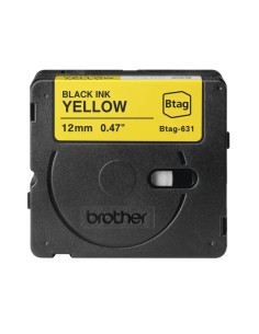 Brother Btag-631 Fita 12mm - Texto Preto sobre Fundo Amarelo - Medidas 12mmx4 Metros - Adequada para PTN10, PTN20, PTN25BT 2