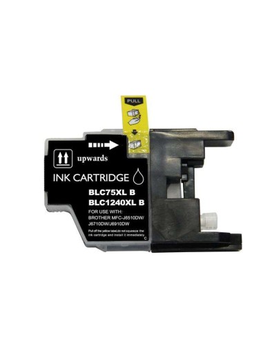 Brother LC1240XL/LC1220XL/LC1280XL Preto Cartucho de Tinta Genérico - Substitui LC1240BK/LC1220BK/LC1280XLBK
